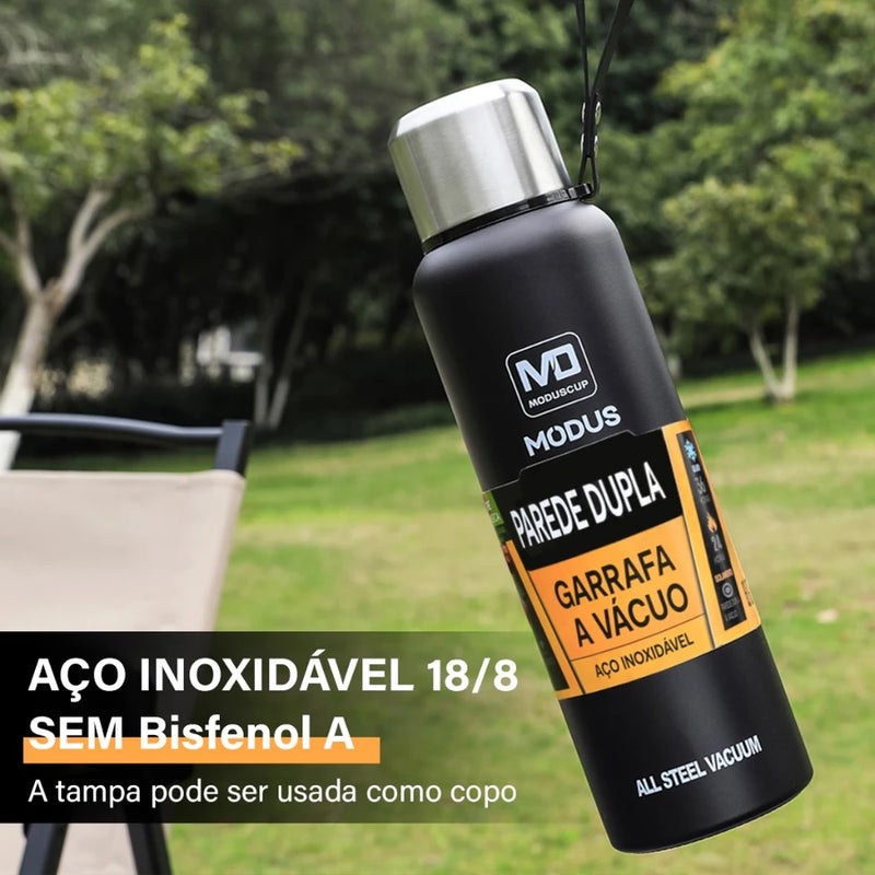 Garrafa Térmica em Aço Inoxidável 650ml / 850ml / 1100ml – Travel à Vácuo, Esportiva e Antivazamento