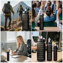 Kit 3 Garrafas Motivacionais 2L com Canudo – Squeeze Academia, Escola e Treino